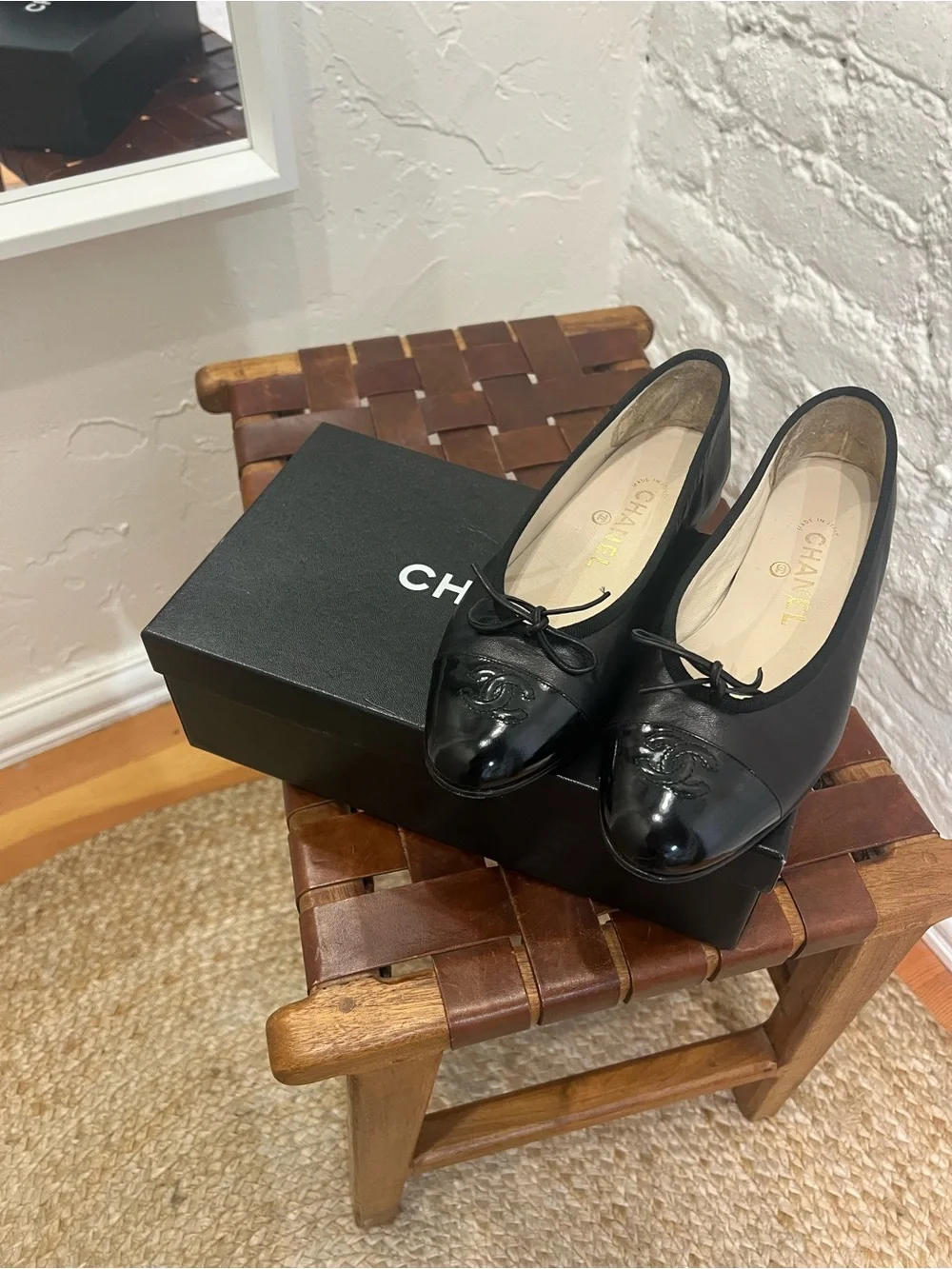 Chanel Leather Ballet Flats